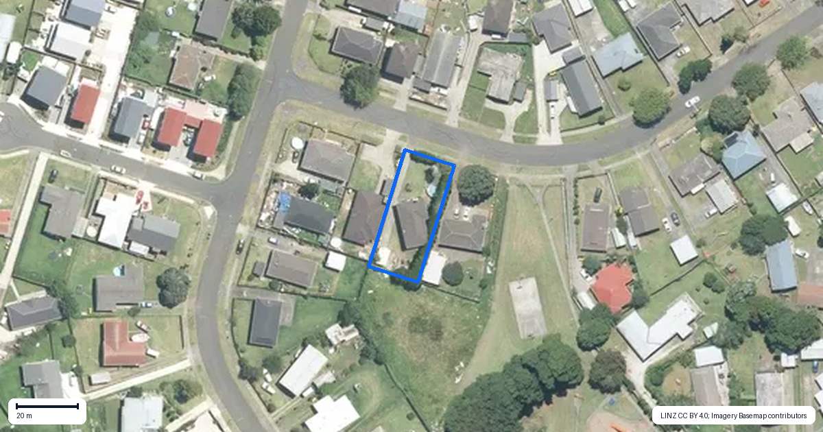 Property context map for 40 Holland Street, Pukekohe