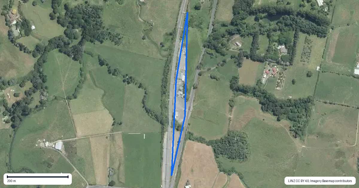 Property context map for 240 Sutton Road, Drury