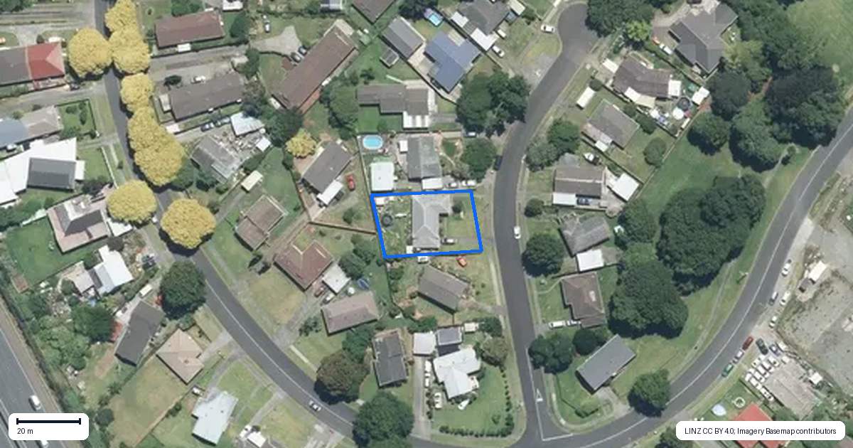 Property context map for 6 Chibnall Place, Conifer Grove, Takanini
