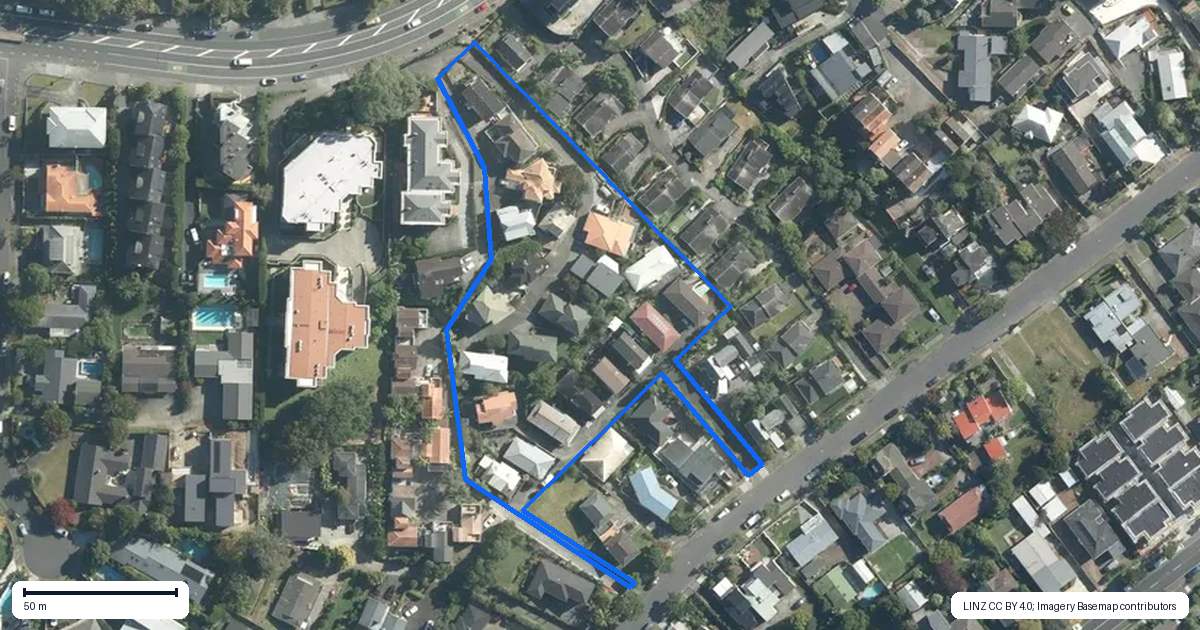 Property context map for 711N Remuera Road, Remuera, Auckland