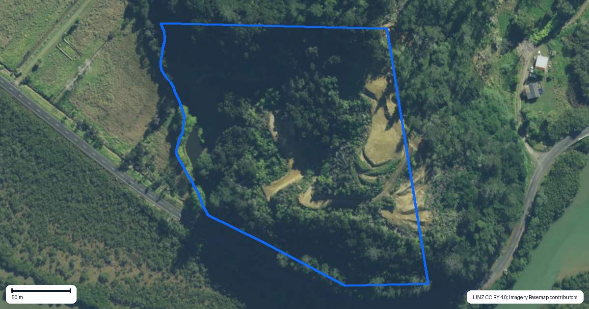 Property context map for 156 Whangaroa Road, Kaeo