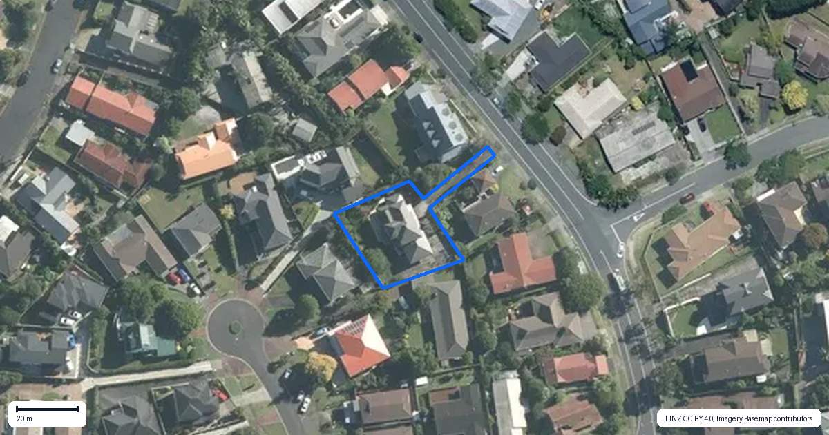 Property context map for 95 Norman Lesser Drive, St Johns, Auckland