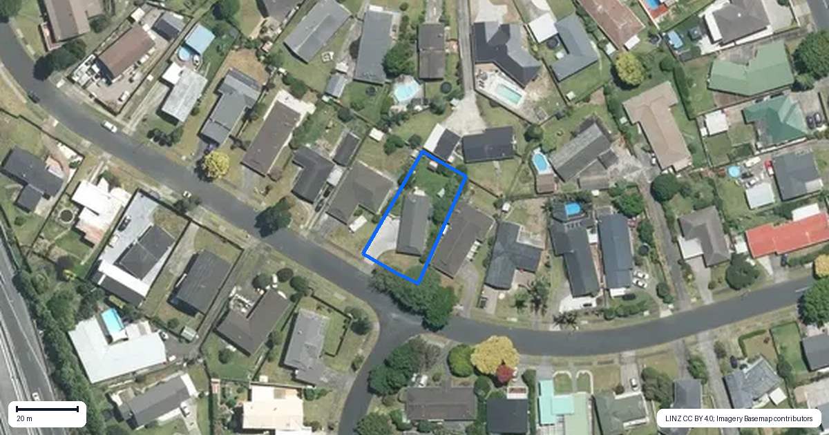 Property context map for 17 Barnhill Crescent, Pahurehure, Papakura