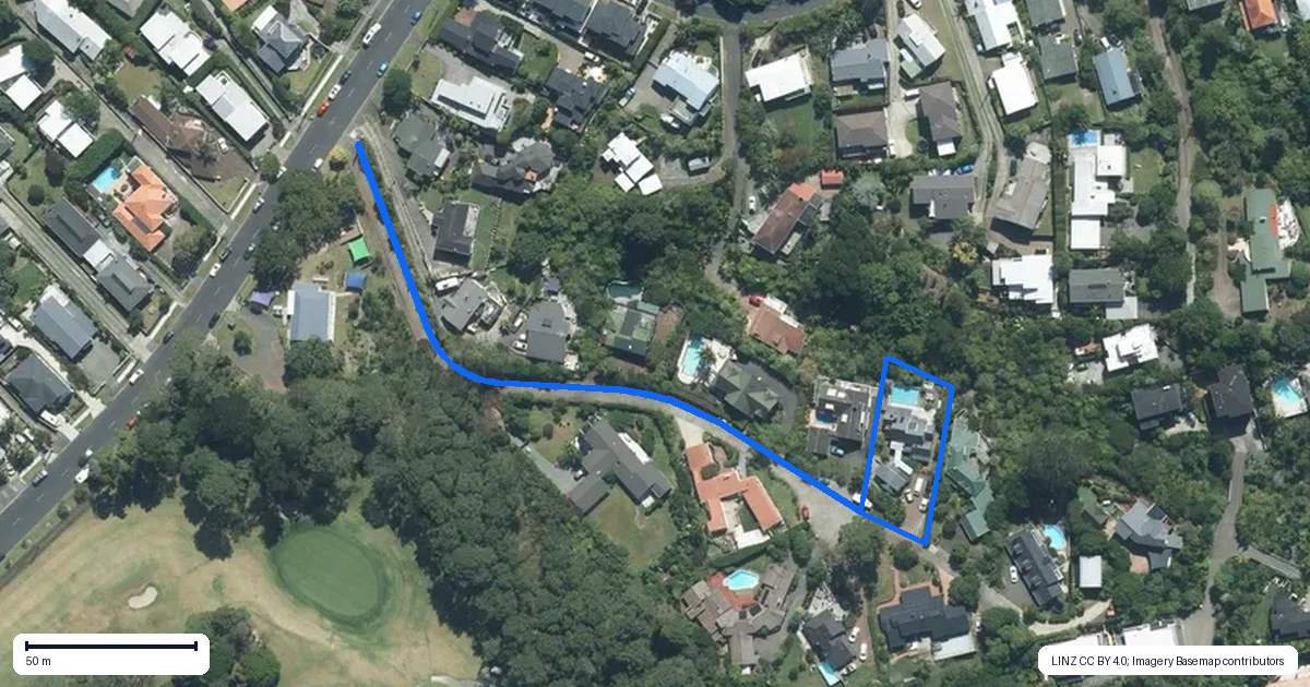 Property context map for 94 Kowhai Road, Campbells Bay, Auckland