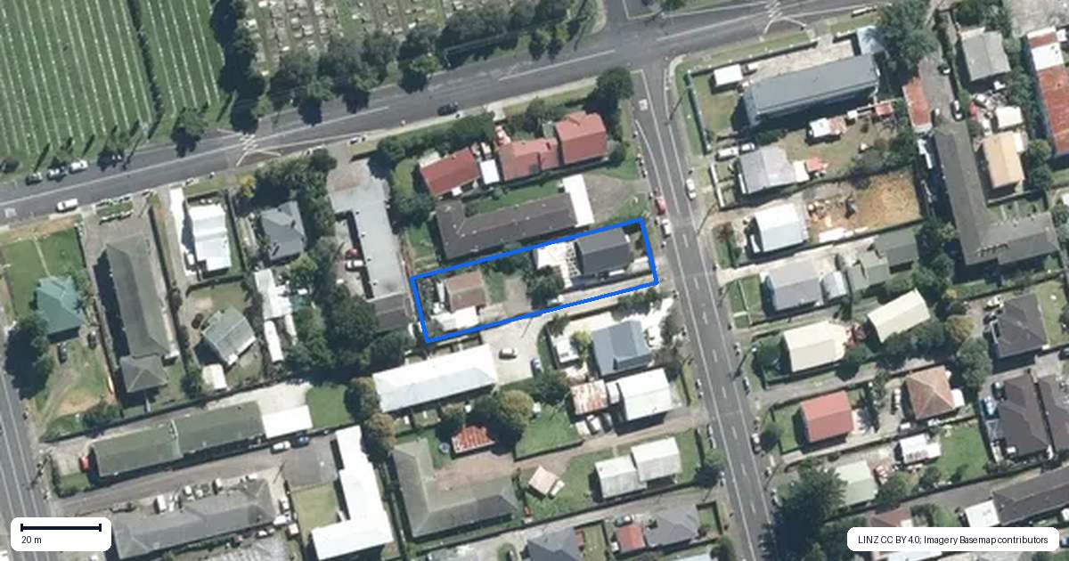 Property context map for 7B Church Street, Otahuhu, Auckland