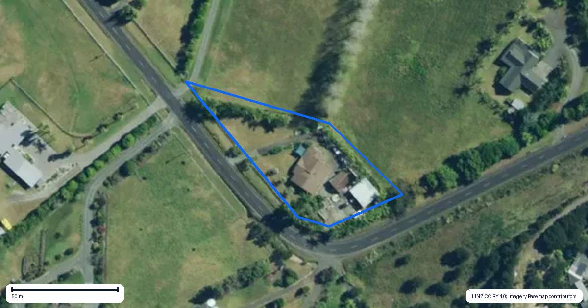 Property context map for 494 Okahu Road, Kaitaia