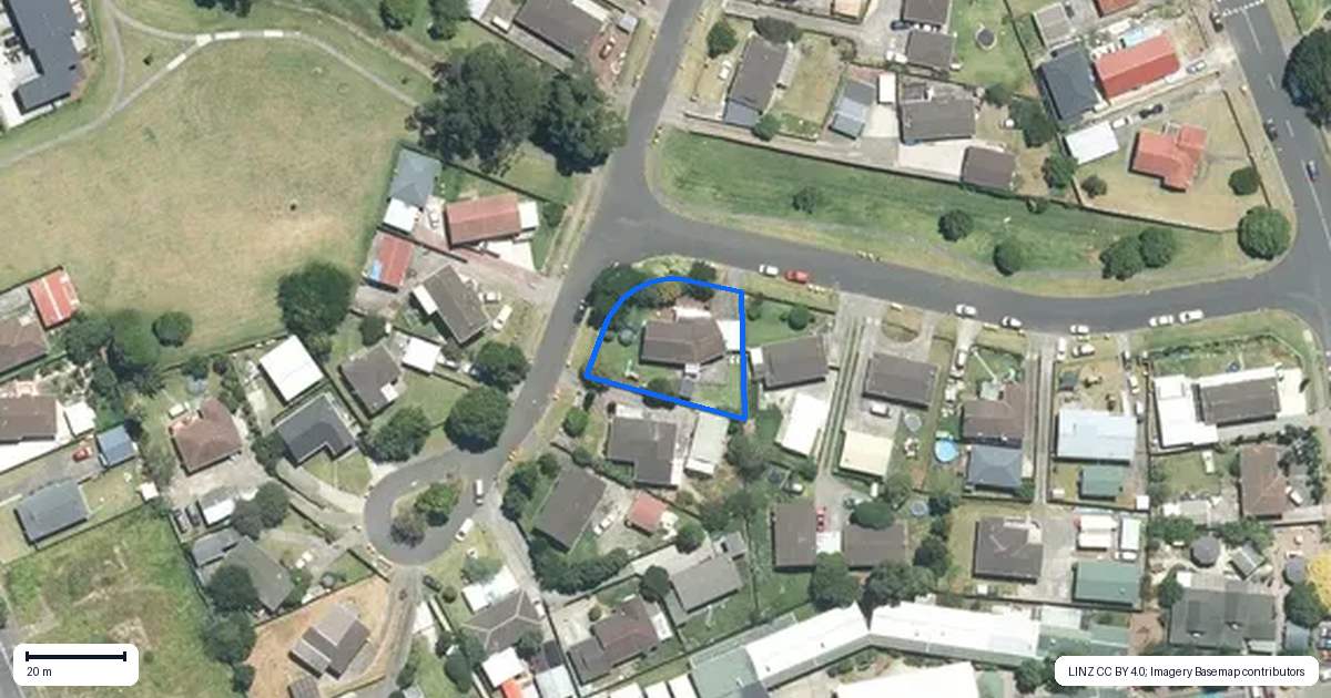 Property context map for 16 Tamworth Close, Manurewa, Auckland