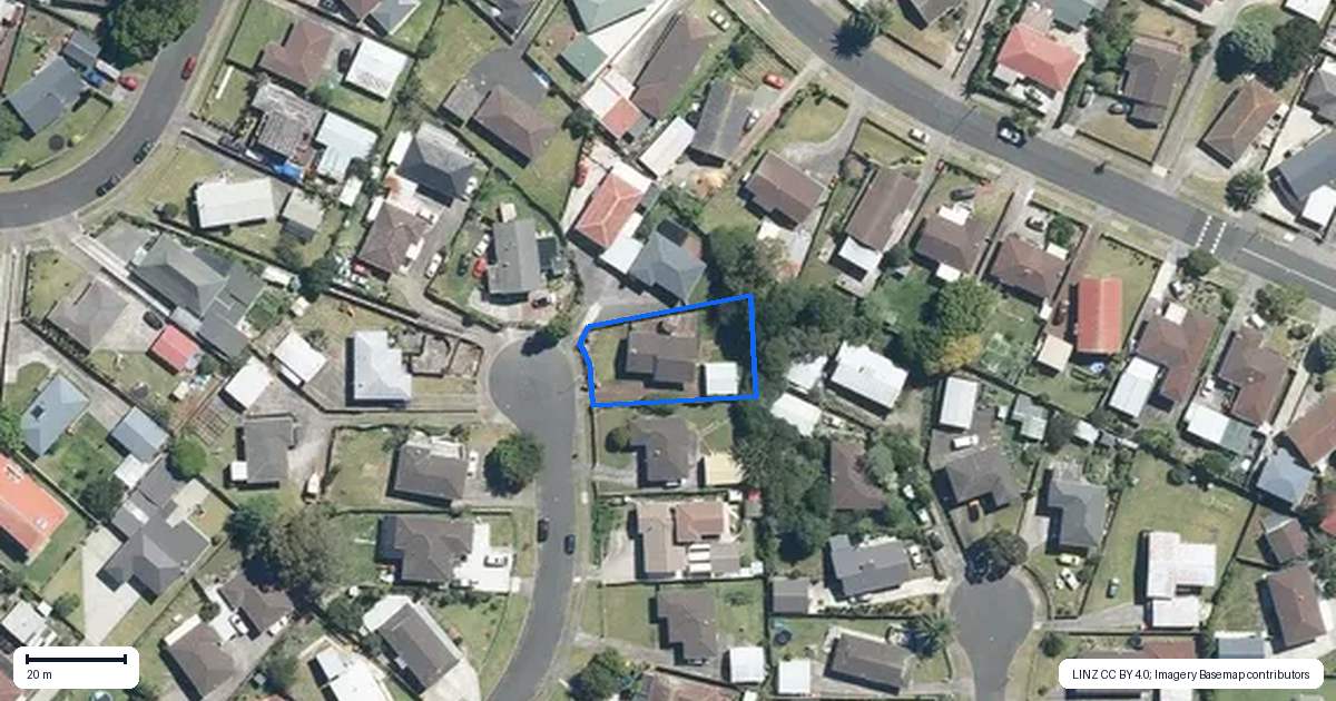 Property context map for 19 Komako Place, Papatoetoe, Auckland