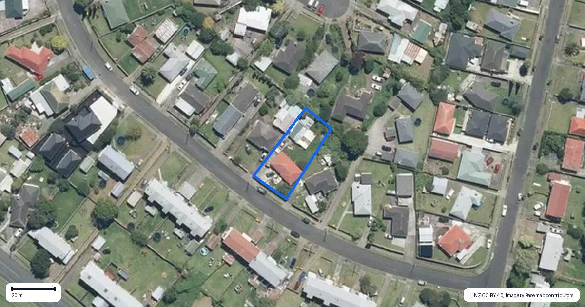 Property context map for 20 Sandra Avenue, Otara, Auckland