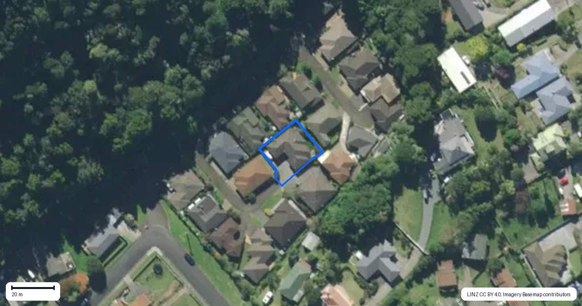 Property context map for 7 Garden Court, Woodhill, Whangarei