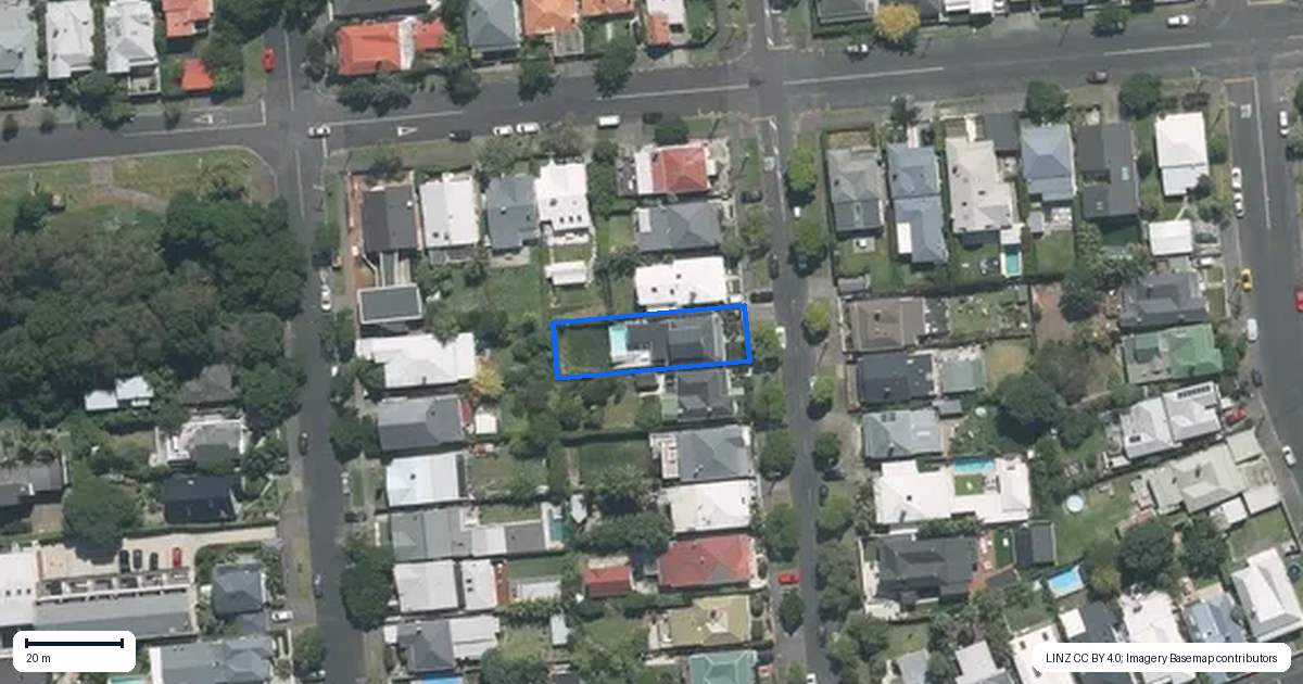 Property context map for 21 Millais Street, Grey Lynn, Auckland