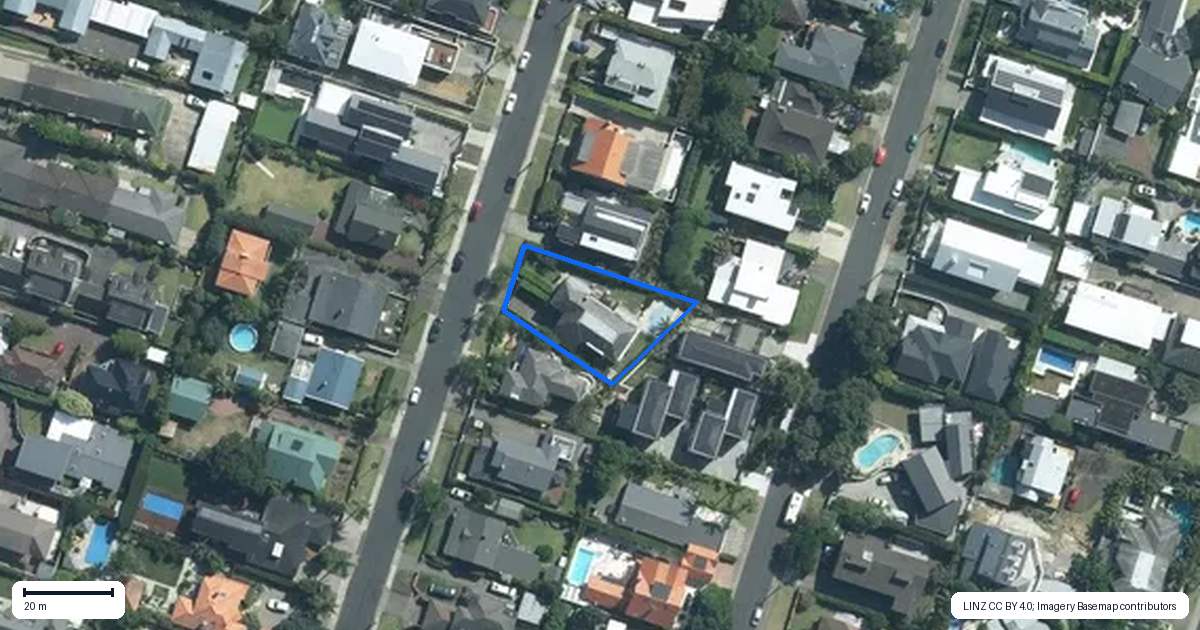 Property context map for 15 Ocean View Road, Milford, Auckland