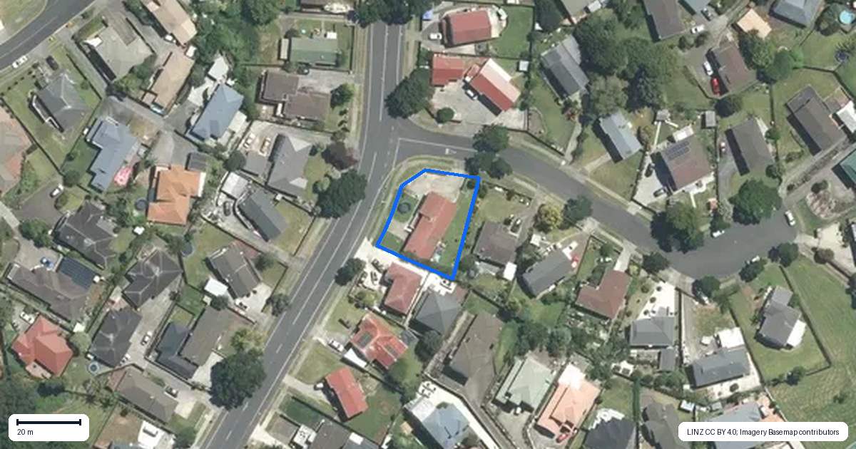Property context map for 36 Everglade Drive, Goodwood Heights, Auckland