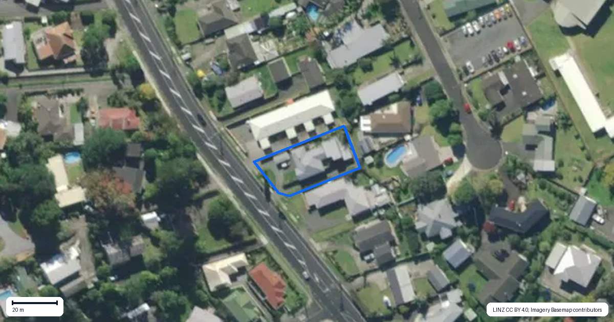Property context map for 336B Kamo Road, Te Kamo, Whangarei