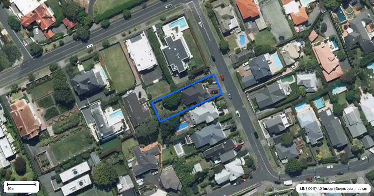 Property context map for 1 Bell Road, Remuera, Auckland