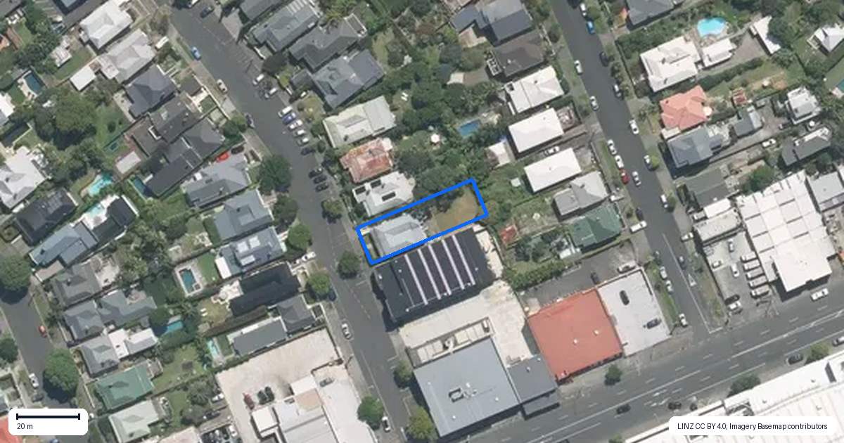 Property context map for 5 Grosvenor Street, Grey Lynn, Auckland