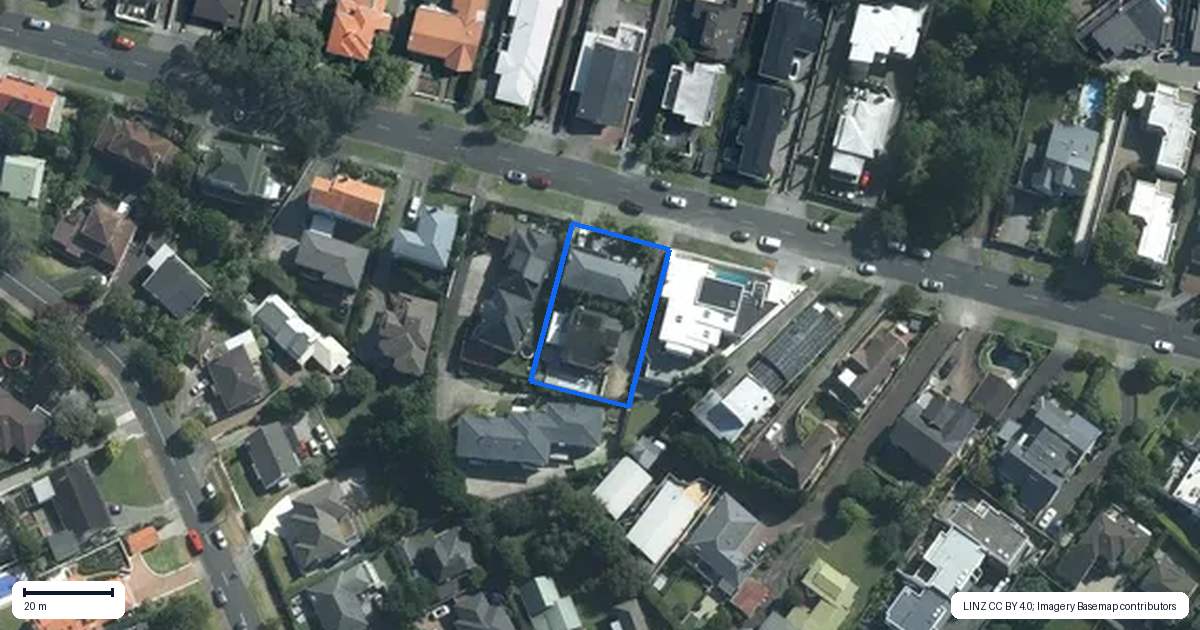 Property context map for 25A Bay Road, Saint Heliers, Auckland