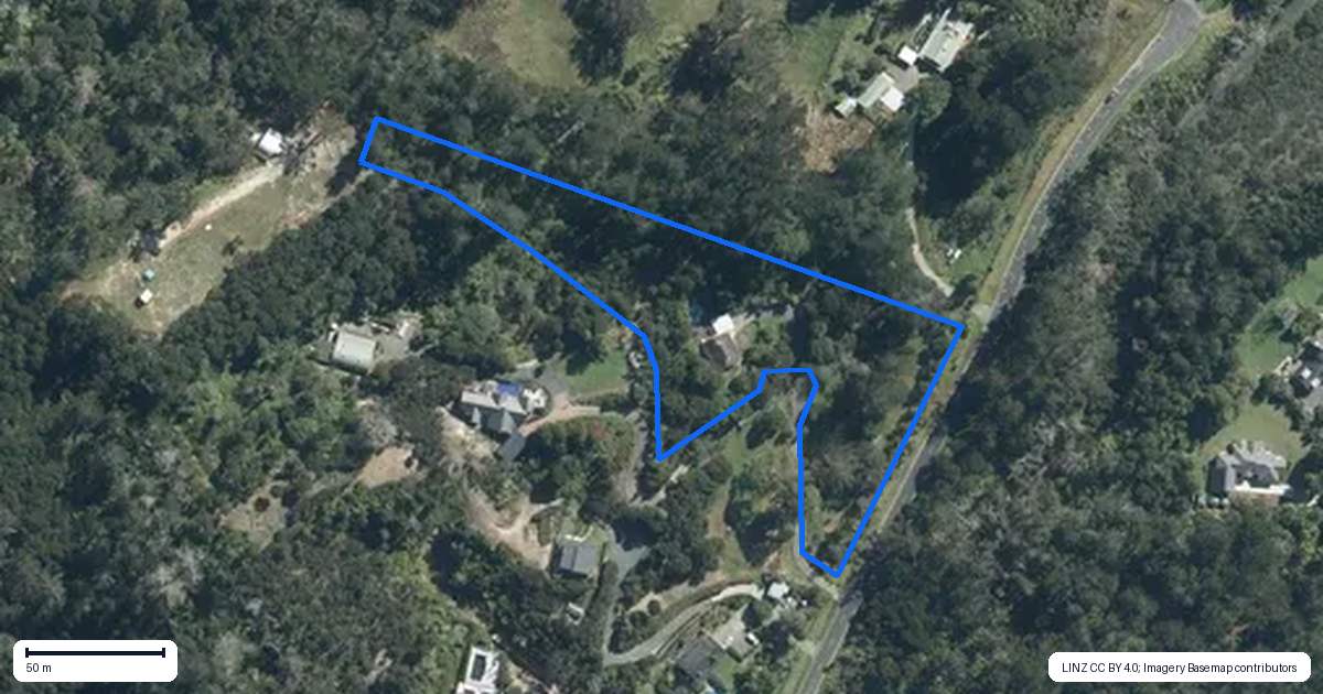 Property context map for 85 Haigh Access Road, Redvale, Auckland