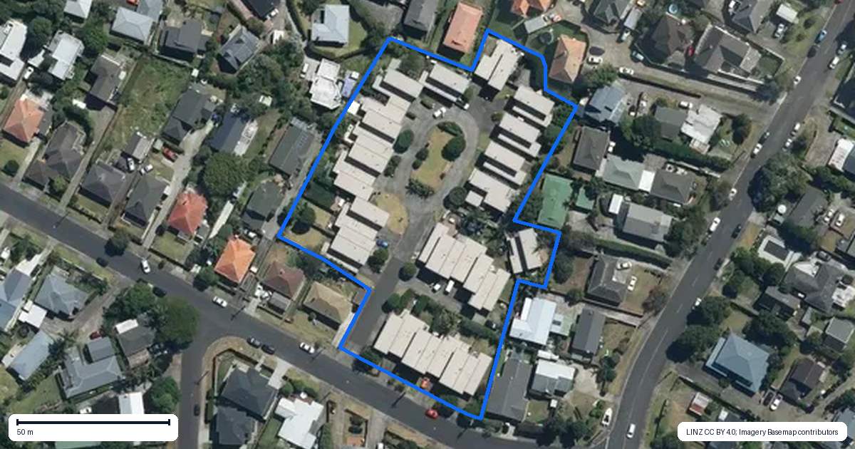 Property context map for 21C Vause Street, Ellerslie, Auckland