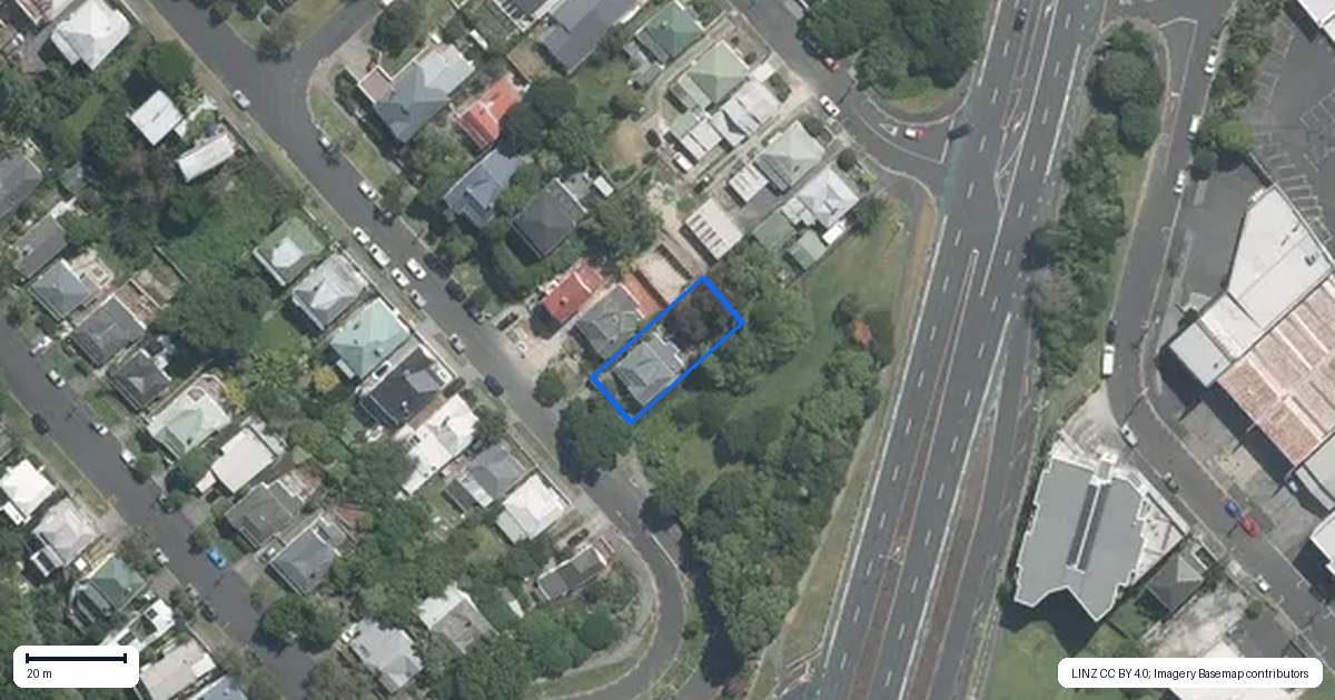 Property context map for 21 Bright Street, Eden Terrace, Auckland