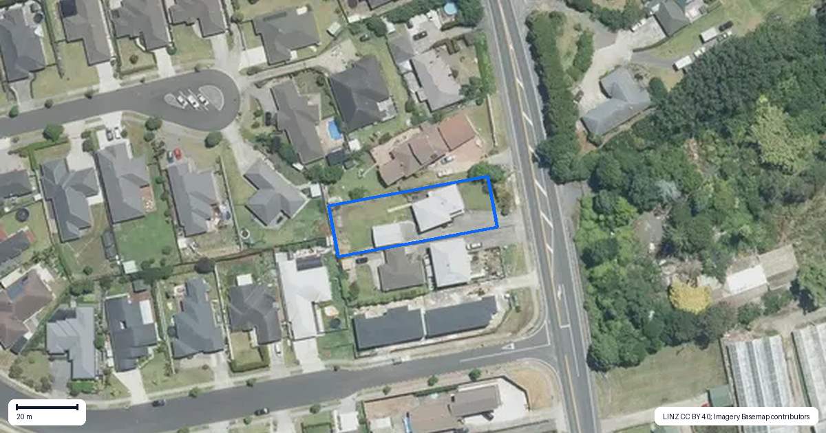 Property context map for 555 Great South Road, Rosehill, Papakura
