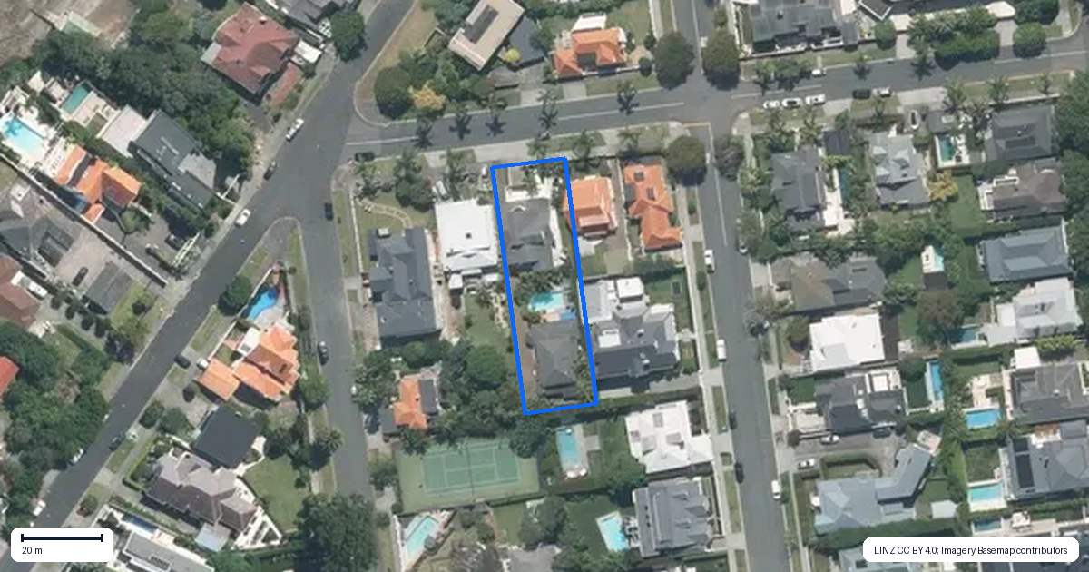 Property context map for 12A Upton Street, Herne Bay, Auckland