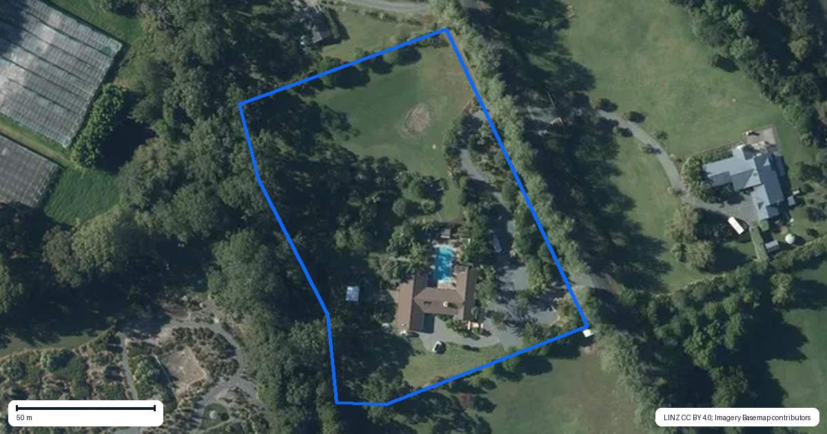 Property context map for 53 Oak River Drive, Warkworth