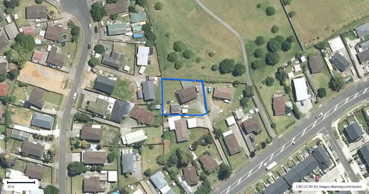 Property context map for 197 Mahia Road, Wattle Downs, Auckland