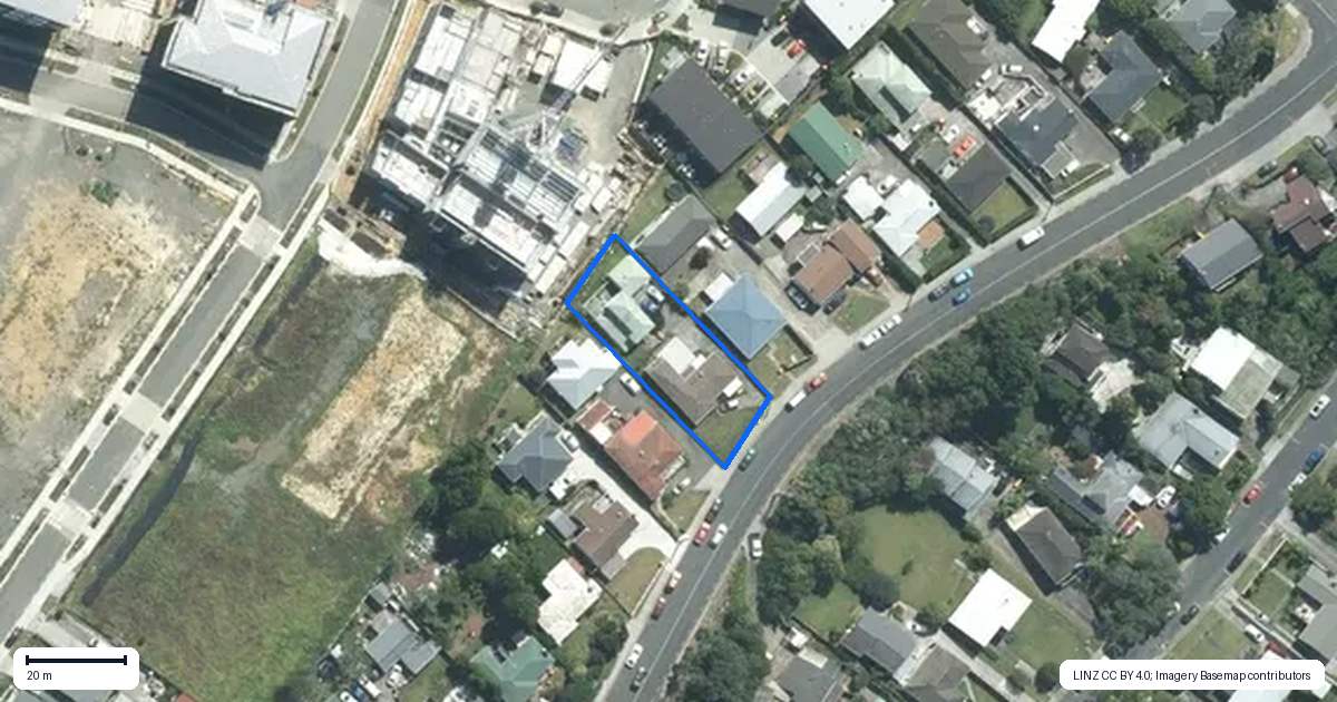 Property context map for 66A College Road, Northcote, Auckland