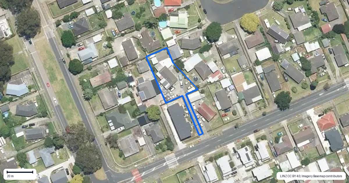 Property context map for 205 Wordsworth Road, Manurewa, Auckland