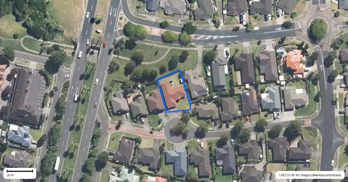 Property context map for 9 Brittas Place, East Tamaki, Auckland