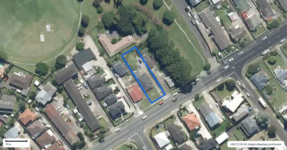 Property context map for 256 Shirley Road, Papatoetoe, Auckland