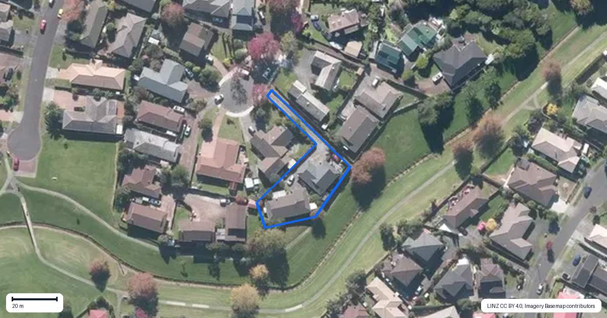 Property context map for 14B Kallaroo Place, Botany Downs, Auckland