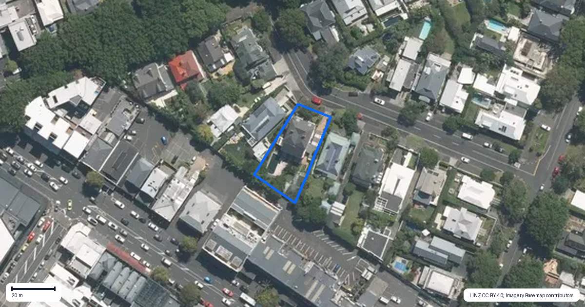 Property context map for 10 Barrie Street, Freemans Bay, Auckland