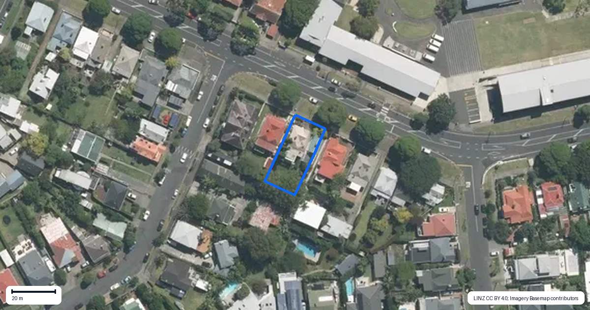 Property context map for 206 Richmond Road, Grey Lynn, Auckland
