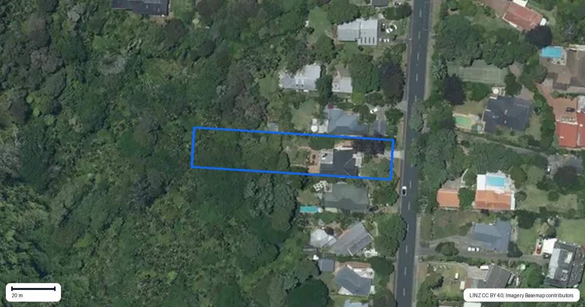 Property context map for 553 South Titirangi Road, Titirangi, Auckland