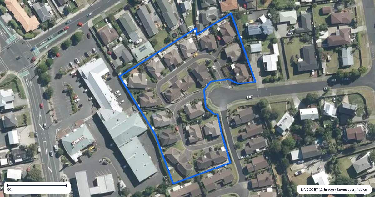 Property context map for 10 Palm Lane, Red Beach, Whangaparaoa