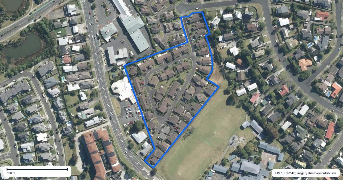 Property context map for 57 The Grove, Red Beach, Whangaparaoa