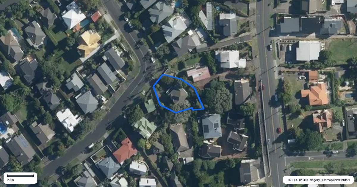 Property context map for 20 Grand View Road, Remuera, Auckland