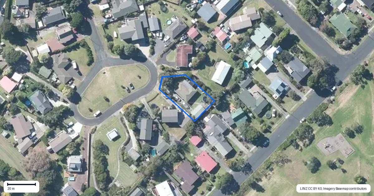 Property context map for 7 Leaming Place, Clarks Beach