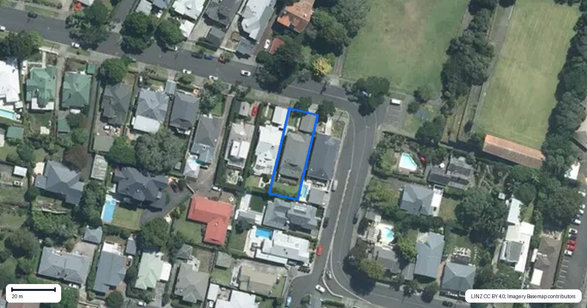 Property context map for 23 Disraeli Street, Mount Eden, Auckland