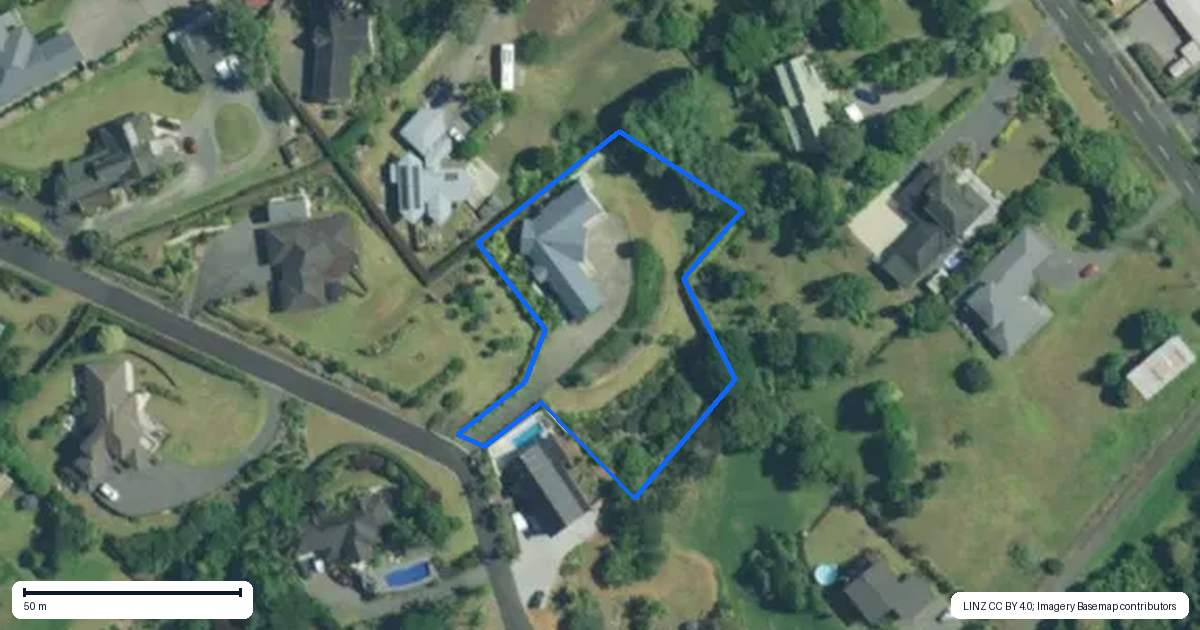 Property context map for 19 Newton Watts Drive, Kerikeri