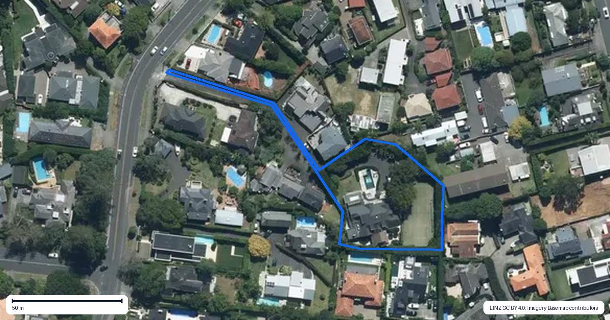 Property context map for 161 Orakei Road, Remuera, Auckland