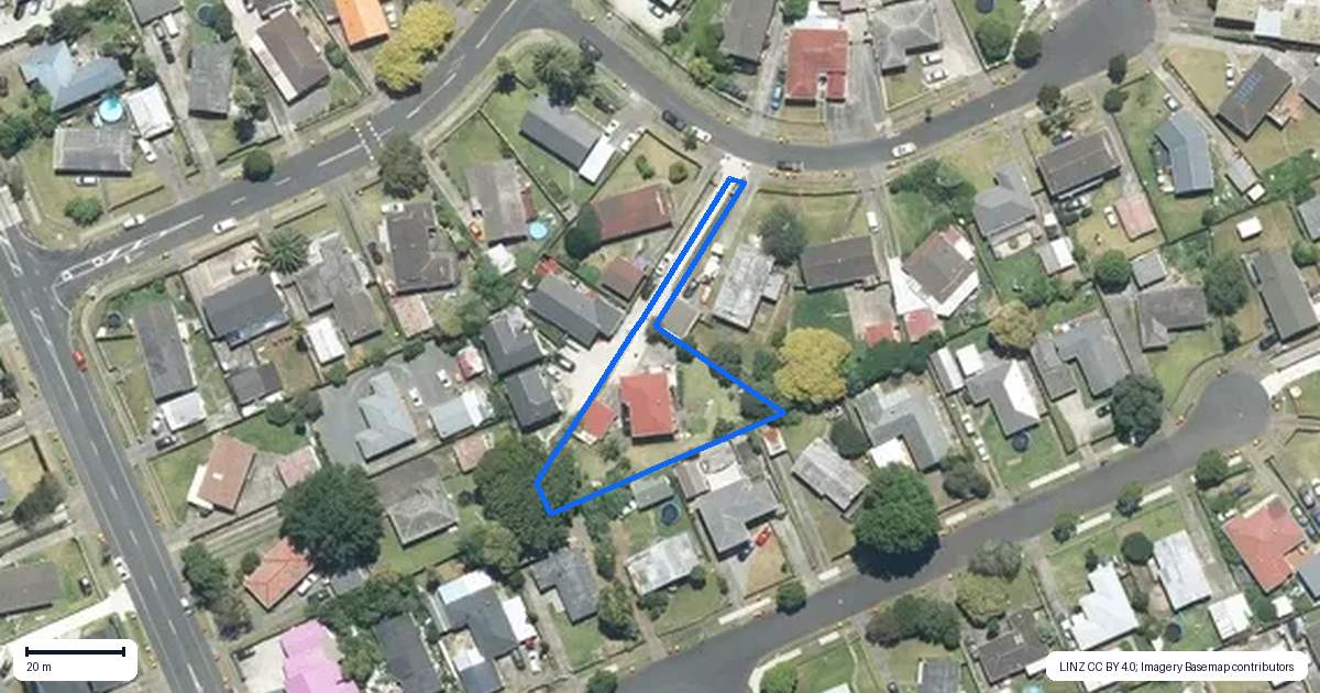 Property context map for 7 Crampton Place, Manurewa, Auckland