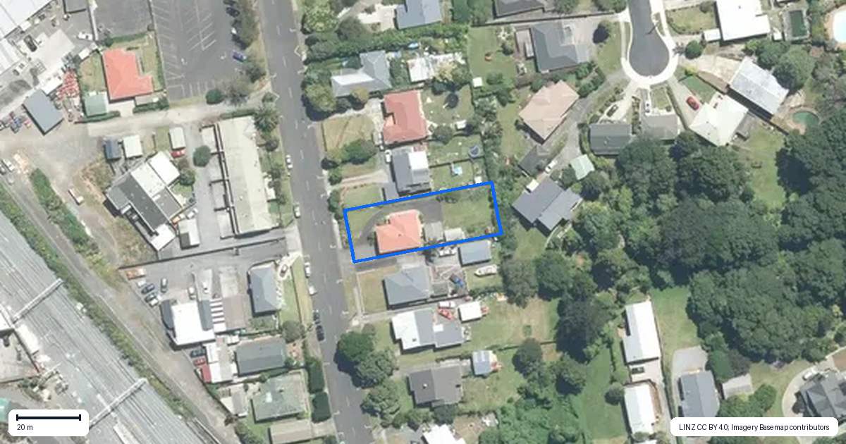Property context map for 20 Station Road, Pukekohe