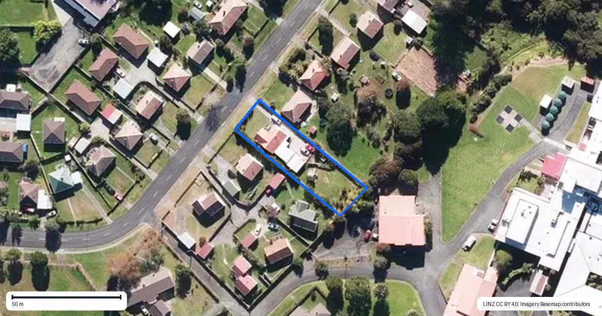 Property context map for 22 Worth Street, Kaitaia