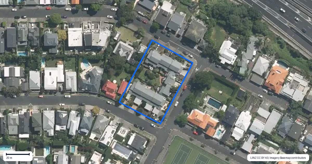 Property context map for 1D Dunedin Street, Saint Marys Bay, Auckland
