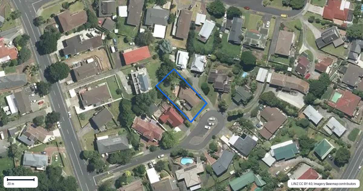 Property context map for 8 Tilia Place, Totara Heights, Auckland
