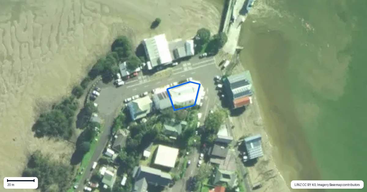 Property context map for 1 Parnell Street, Rawene, Kaikohe