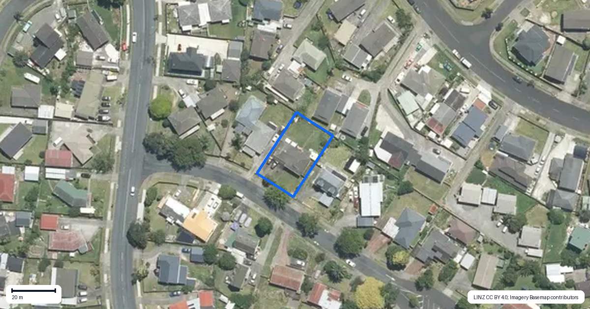 Property context map for 6 Courant Place, Clover Park, Auckland